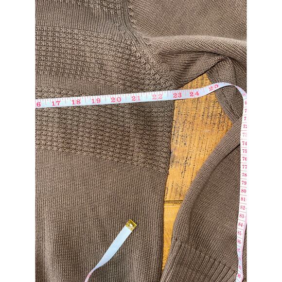 Mens Tricots St Raphael Brown Collared Quarter Zip Long Sleeve Sweater Size L - Picture 5 of 6